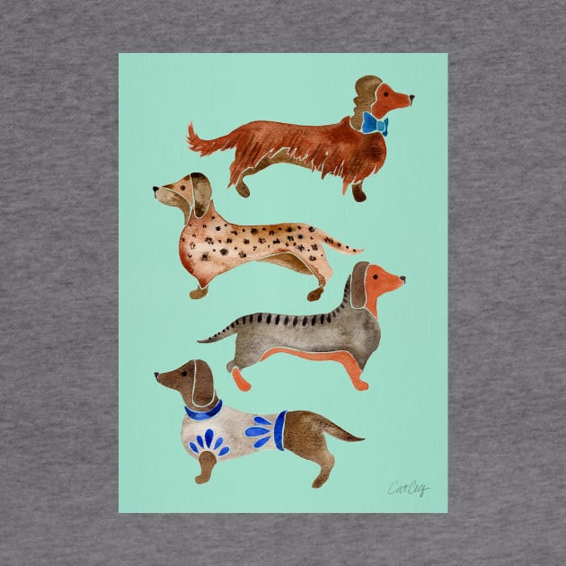 Blue Dachshunds by CatCoq